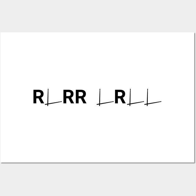 Paradiddle: RLRR LRLL Drum Rudiment Enthusiast Wall Art by Spark of Geniuz